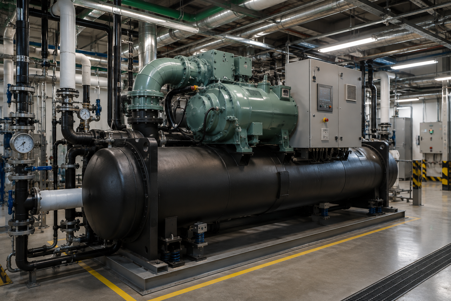 Industrial chiller equipment representing Aali Services chiller maintenance services