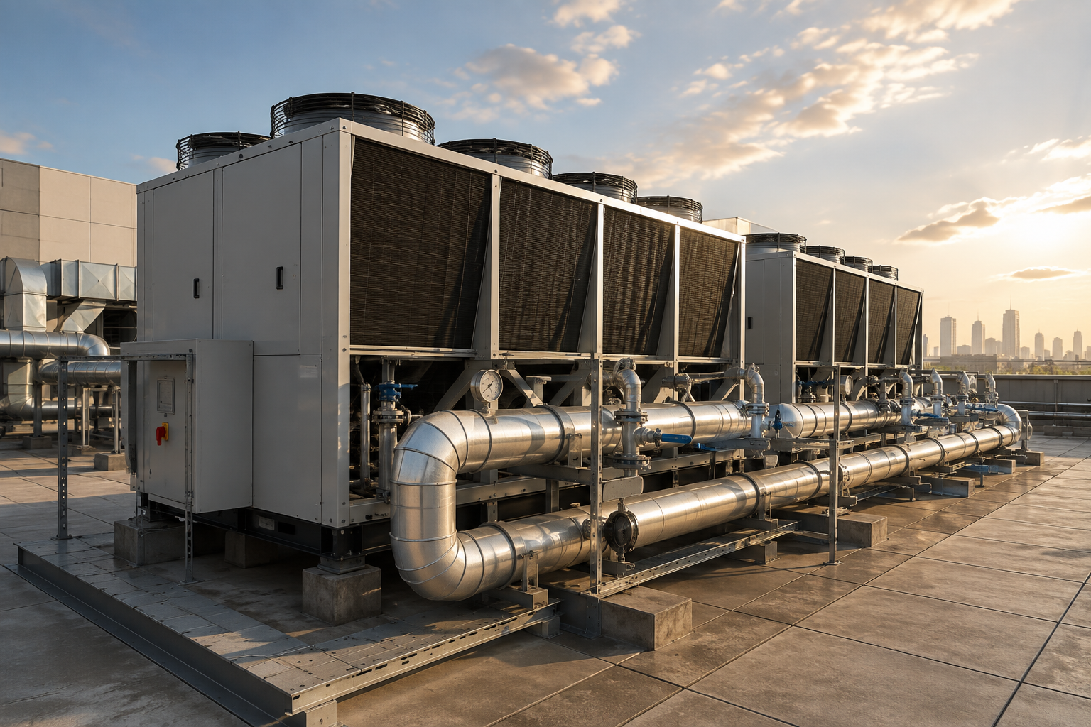 Commercial HVAC installation representing Aali Services mechanical engineering work