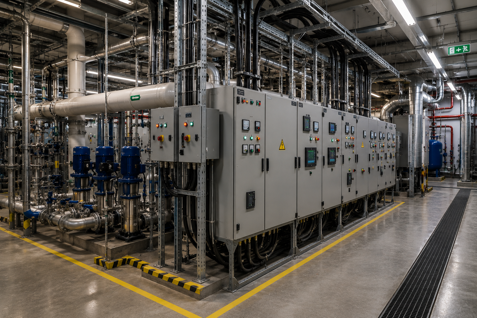 MEP installation representing Aali Services mechanical, electrical and plumbing engineering work